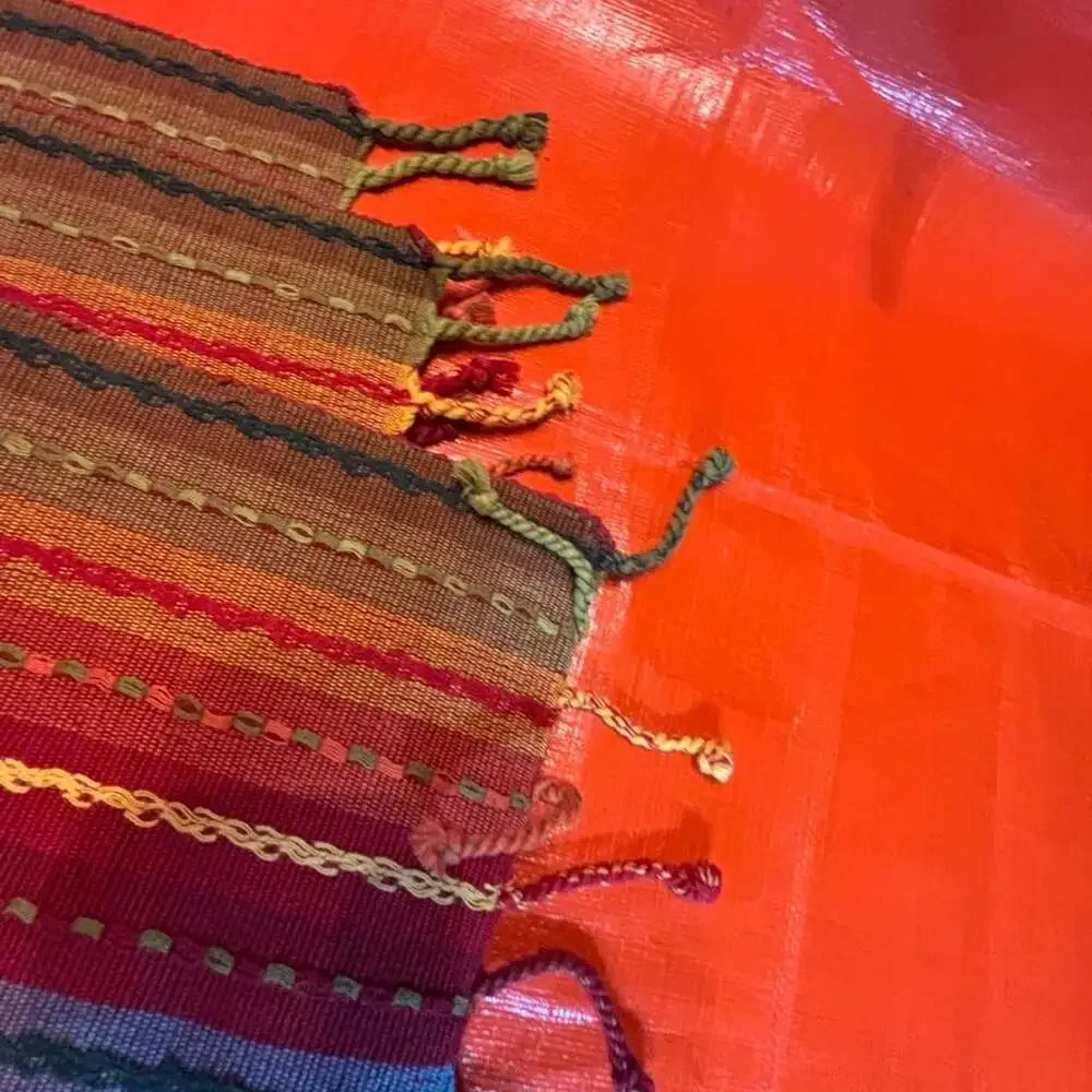 Handmade Woven Striped Placemats Set of 3 Boho Table Linens